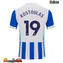 Camisa de Futebol Brighton Charalampos Kostoulas #19 Equipamento Principal 2025-26 Manga Curta